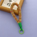 Plush lanyard / Pattern yellow red green