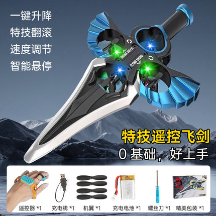 New Cross-Border Remote Control Sword Flying Aircraft, Fall-Resistant Stunt Remote Control Flying Sword Aircraft, Boys and Children's Toys Wholesale