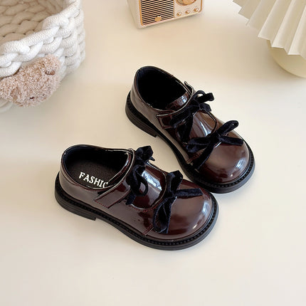 Girls Princess Shoes 2025 New Spring Children's Small Leather Shoes Soft Sole Big Children's Shoes British Style Loafers Single Shoes