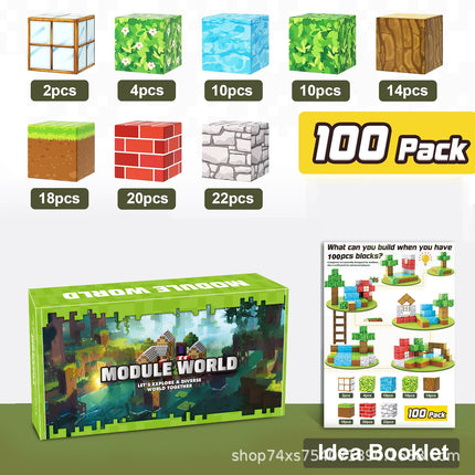 Cross-Border Mc My Magnetic World Magnetic Block Building Blocks Assembly Gravity Puzzle Primitive Forest Amazon Jungle