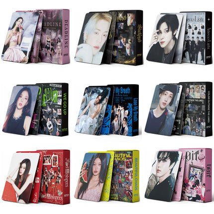 Korean Star 55 Boxed Small Cards Stray (g) I-Dle Ive Ateez Collection Lomo Cards Cross-Border