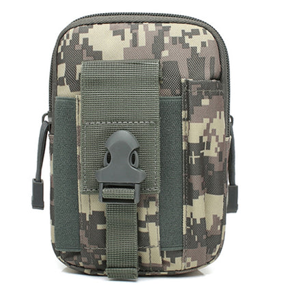 Tactical Camouflage Waist Bag Outdoor Multi-Functional Sports Running Bag Men's Waterproof Mobile Phone Bag Camping Cycling Waist Bag