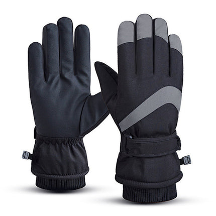 Ski Gloves for Men and Women in Winter, Warm and Velvet Sports Touch Screen Outdoor Waterproof and Windproof Snow Riding Couple Gloves