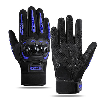 Outdoor Cycling Motorcycle Racing Motorcycle Gloves Touch Screen Anti-Fall Anti-Slip Protective Men's Spring and Summer Full-Finger Breathable