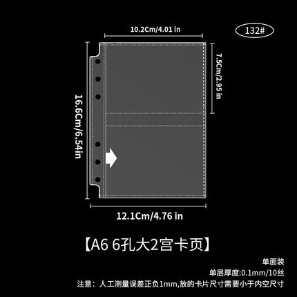 In-Stock Large A6 Planner Creative Frosted Translucent Pp Strap Loose-Leaf Planner Notebook Six-Hole Cover