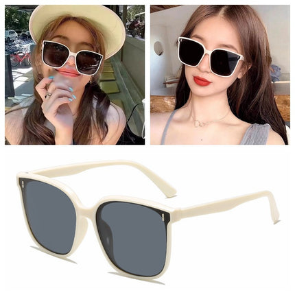 Metal Hinge Polarized Sunglasses for Women with Round Faces, High-End New Large Frame Anti-Uv Driving Sunglasses for Men