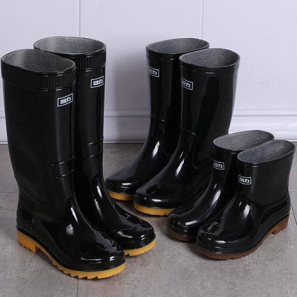 Huili 807 Rain Boots Adult PVC Rain Boots High-top Men's and Women's Water Shoes Waterproof Non-slip Beef Shoes Wear-resistant Water Boots