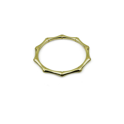 Luggage hardware accessories metal handle handbag DIY circle handle light gold bamboo knuckle hand handle