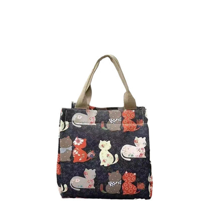 Summer new fashion handbag large capacity cartoon animation printing shoulder bag office workers lunch box bag wholesale
