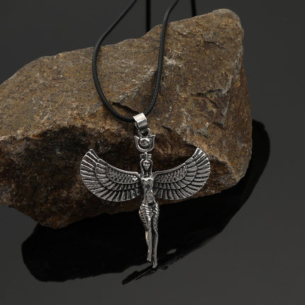 Viking Retro Goddess Wings Angel Wings Pendant Necklace Trendy Fashion Norwegian Style Party Accessories Wholesale