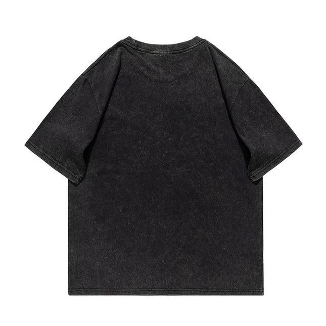 Summer Two-piece Men's Loose Pure Cotton Washable Old Shorts Straight Black Shorts Short-sleeved Shorts