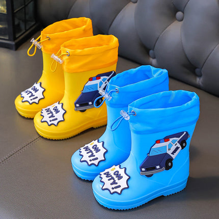 Children's Rain Boots Boys and Girls Non-slip Lightweight 1-7 Years Old Low Tube Waterproof Rain Boots Kindergarten Rubber Shoes for Children