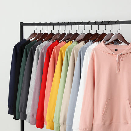 Japanese-Style Simple Sweatshirt 300g Heavyweight Healthy Fabric Hoodie Matcha Green Avocado Green Brightening Loose Top