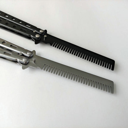 Factory Wholesale Unedged Metal Butterfly Practice Knife Csgo Game Training Hand Swing Knife American Butterfly Comb