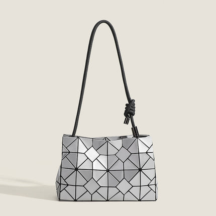 2026 New Trendy Geometric Rhombus Sequin Drawstring Tofu Bag Versatile Fashion Shoulder Crossbody Underarm Pillow Bag