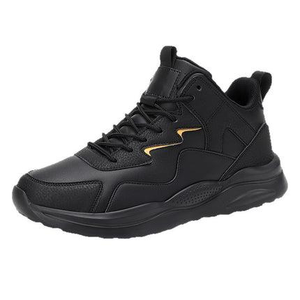 Cross-Border Large Size 48 Leather Sports Shoes Men's Lightweight Running Shoes Fleece-Lined Cotton Shoes Mountain Camping Outdoor Shoes Casual Shoes