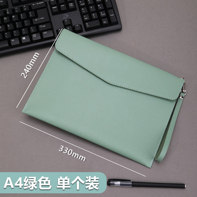 A4 leather file bag with portable A5 briefcase file bag advertising file bag custom contract bag printable logo