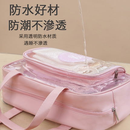 Cross-border PVC Wash Bag Portable Shoulder Dry and Wet Separation Bag Swimming Fitness Bath Bag Waterproof Makeup Storage Bag