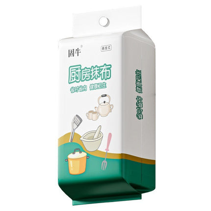 Lazy Rag Disposable Kitchen Dishwashing Towel Wet and Dry Use Thickeneded Hanging Oil Stain Wiper