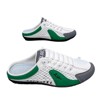 Lazy Shoes Men's Lace-up Men's Shoes Summer New Half Slippers Sneakers Men's Slip-on Men's Sports Casual Shoes