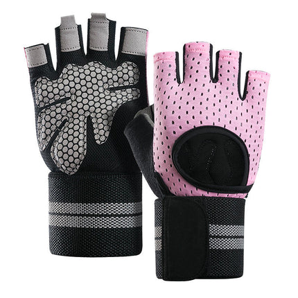 Summer Fitness Non-slip Breathable Half-finger Gloves Bicycle Riding Wear-resistant Shock-absorbing Silicone Short-finger Gloves