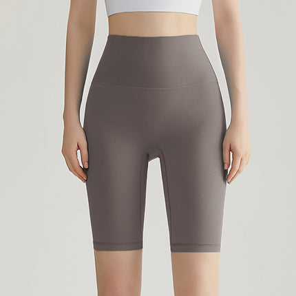 Weiman Nude Yoga Shorts Women's Hip Lifting Quick-Drying Sports Fitness Cycling Pants Outer Wear Tight Five-Point Yoga Pants Summer