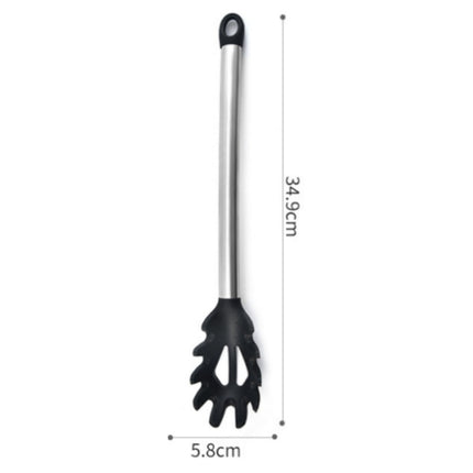 Silicone kitchenware suit 8-piece set stainless steel tube handle spatula baking scraper egg beater cooking hot pot spoon