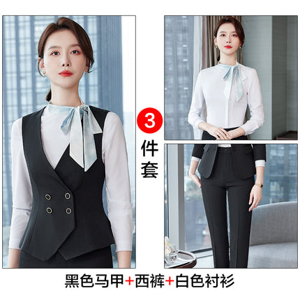 Suit Vest Women's suit High-end Sense Short Slim-fit Professional Hotel Bank Dress Overalls Vest