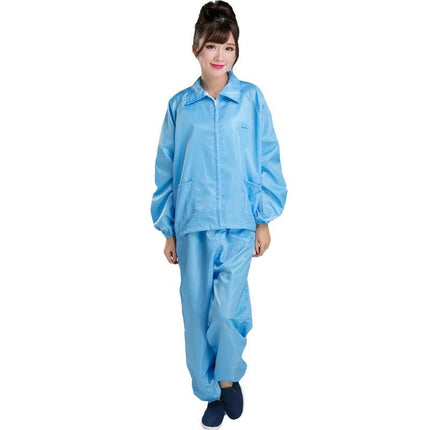 Electrostatic Clothing Top Dust-proof Clothing Split Set for Men and Women Blue and White Dust-free Clothes Lacquer Foxconn Short Work Clothes