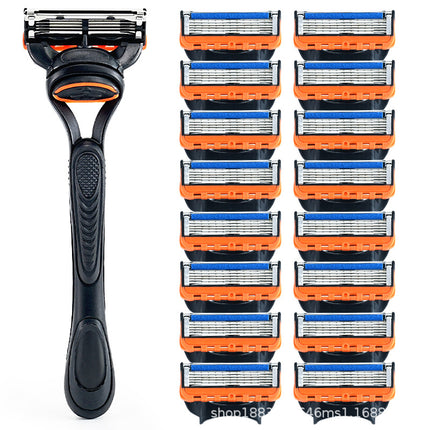 5-Layer Blade Manual Razor Men's Universal Cutter Head, Leg Hair, Armpit Hair Removal, Travel suit Portable Shaving Knife