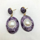 Purple blue earrings