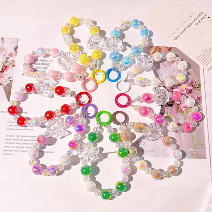 Colorful Shell Candy Color Wings Love Beaded Mobile Phone Chain Handbag Jewelry Hanging Key Chain