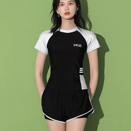 [Hot-Selling Item] Women's Swimsuit Split Large Size Fat mm Conservative Student High-End Hot Spring Boxer Swimsuit