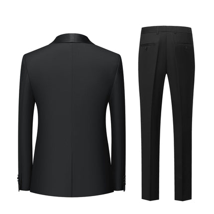 Big Green fruit collar dress art exam performance formal suit suit men's wedding host tashido slim suit
