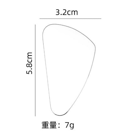 Factory direct stainless steel large heart-shaped scraping plate hand face scraping metal massage beauty tools wholesale