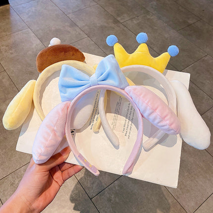 Children's Cartoon Yugui Dog Headband Pressure Hair Non-slip Face Wash Hoop Cute Girls' Hair Hoop Internet Celebrant Hair Card Crown Headwear