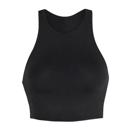 YPFF Fashionable Women's Vest European and American Arc Hem Fitness Sports Sexy Solid Color Short Navel Sleeveless Top