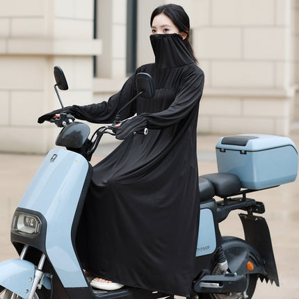 Electric Scooter Sun Protection Clothing for Spring and Summer, Long Style for Riding Electric Motorcycles, Outdoor Travel Sunshade Jacket for Women