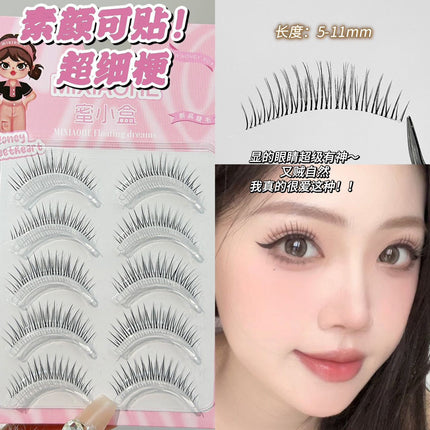 Honey small box daughter light face false eyelashes to hair root clear transparent stem natural oxygen pure false eyelashes