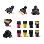 Kaichi 4 colors small brush head black hair 2 copper knife brush 1 large round brush 1 nylon knife brush 1 nylon flat brush 1 copper flat brush 1