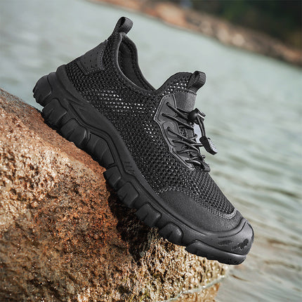 Mesh shoes men's 2025 new summer breathable sports casual shoes men's outdoor hiking hiking shoes plus size 46