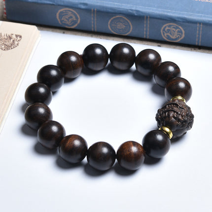 Shen Guibao Chen Xiang 8mm Double Ring Half Bracelet Barrel Bead Bracelet Five Sutra String Beads Niche Wen Play Jewelry Wholesale