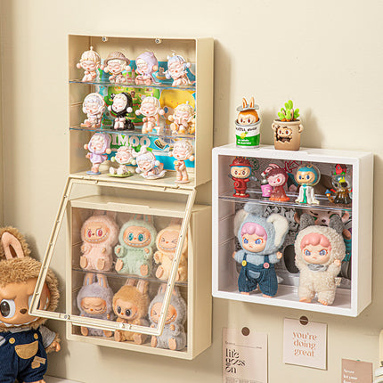 Labubu Display Box Wall-Mounted Labubu Blind Box Storage Box Hand-Made Doll Display Shelf Without Punching