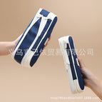 Twill retractable pencil case [navy blue]