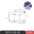 4642. transparent card box-2 compartments 1 piece