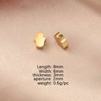 6*8mm palm small hole beads / XKZ005-golden horizontal hole palm small hole beads