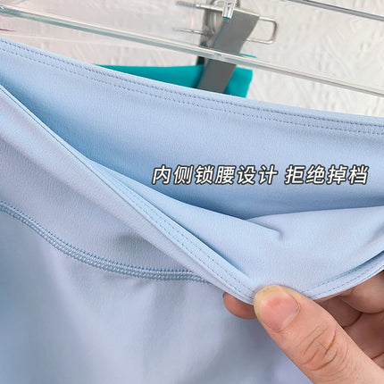 Summer Fitness Sports Yoga Shorts for Women, High-Waisted, Peach Butt, Drawstring Adjustable, Quick-Dry Three-Point Yoga Pants, Butt-Lifting