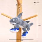 Size as shown in color / Small-sized, three-legged shark pendant with shoe tag - approximately 12cm/15g