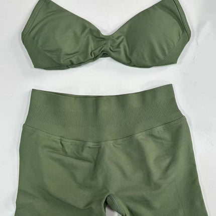 suit DF Amazon Explosions Shorts Small Bra High Elastic Superfine Extinction Nylon Hanging Neck Beauty Back Sports Vest