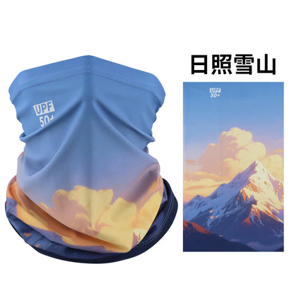 Ice Silk Mask Multifunctional Magic Headscarf Men's Riding Women's Sunshade Sunscreen Neck Sleeve Windproof Square Scarf Scarf Scarf